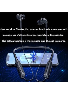 GELESE Wireless neck-mounted sports bluetooth earphones neck-mounted running headphone black  - Image 5