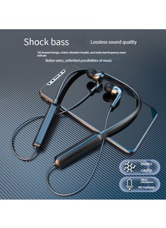 GELESE Wireless neck-mounted sports bluetooth earphones neck-mounted running headphone black  - Image 4