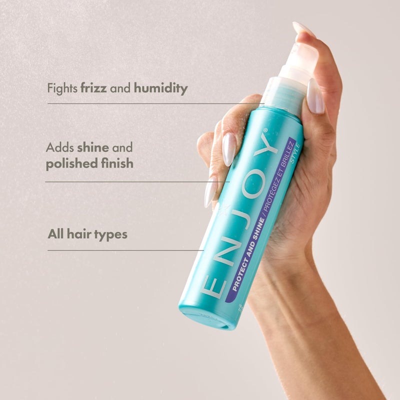 Enjoy Protect and Shine - Lightweight Finish Thermal Protection- Fight Frizz Block Humidity Add Shine Softness and Smoothness (3.4 Oz) - Image 2