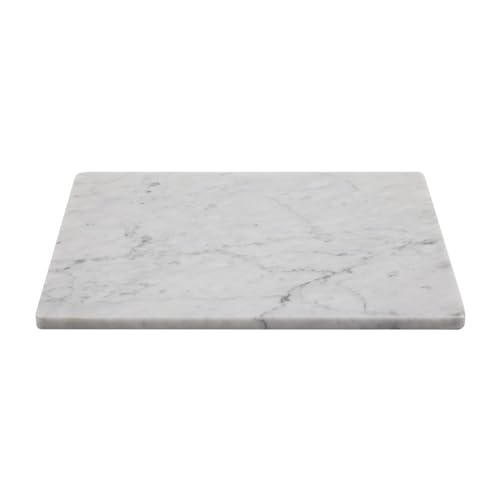 Adolif Marble Pastry and Cutting Board 12x16 Inch, Marble Slab With Non-Slip Feet For Baking, Cheese, Charcuterie, Chocolate, Pack of 1 Piece, Carrara White - Image 1