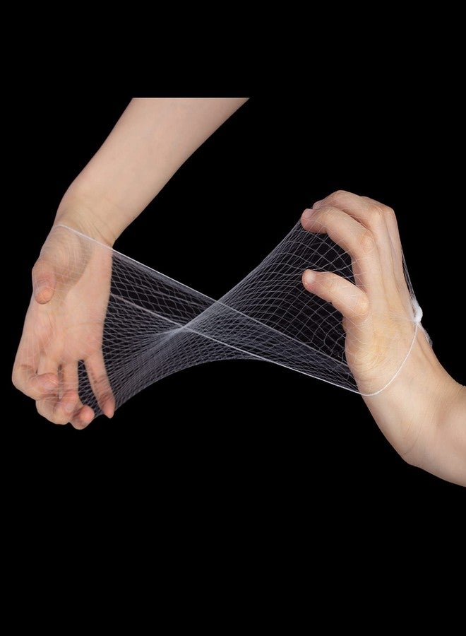 Askuang 100PCS White Hair Net 20" Invisible Elastic Edge Mesh Hair Nets for Ballet Bun, Women Sleeping, Food Service, Short Wig Package 50cm - Image 4