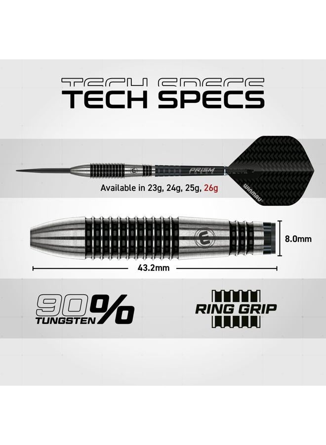 Winmau Blackout 2 Series 26g - 90% Tungsten Darts - Professional Steel Tip Darts Set with Dart Flights and Shafts - Image 3