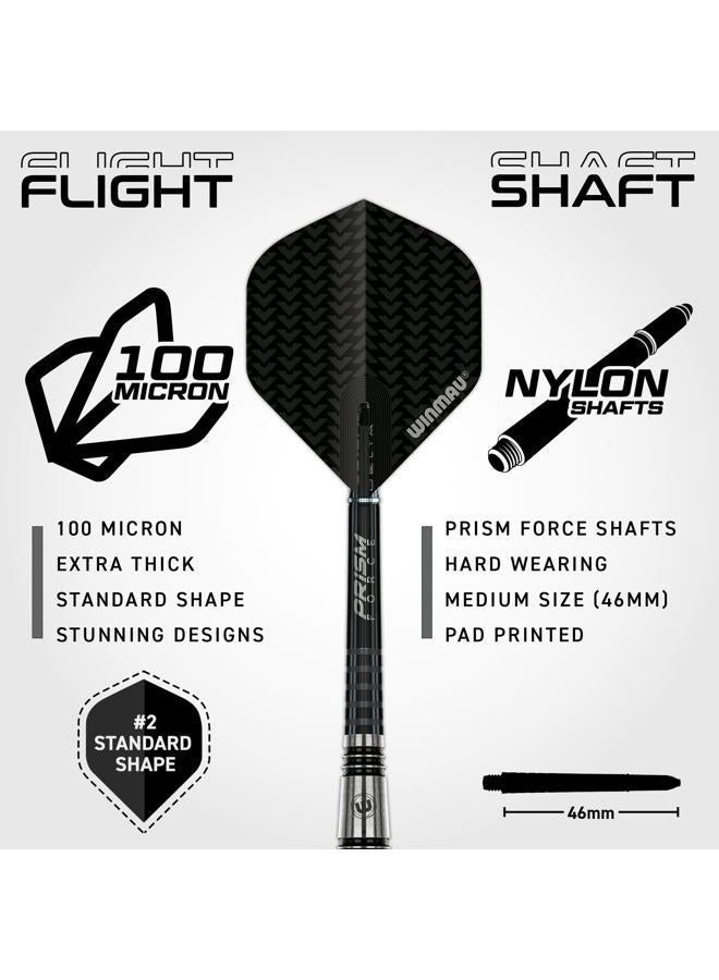 Winmau Blackout 2 Series 26g - 90% Tungsten Darts - Professional Steel Tip Darts Set with Dart Flights and Shafts - Image 4
