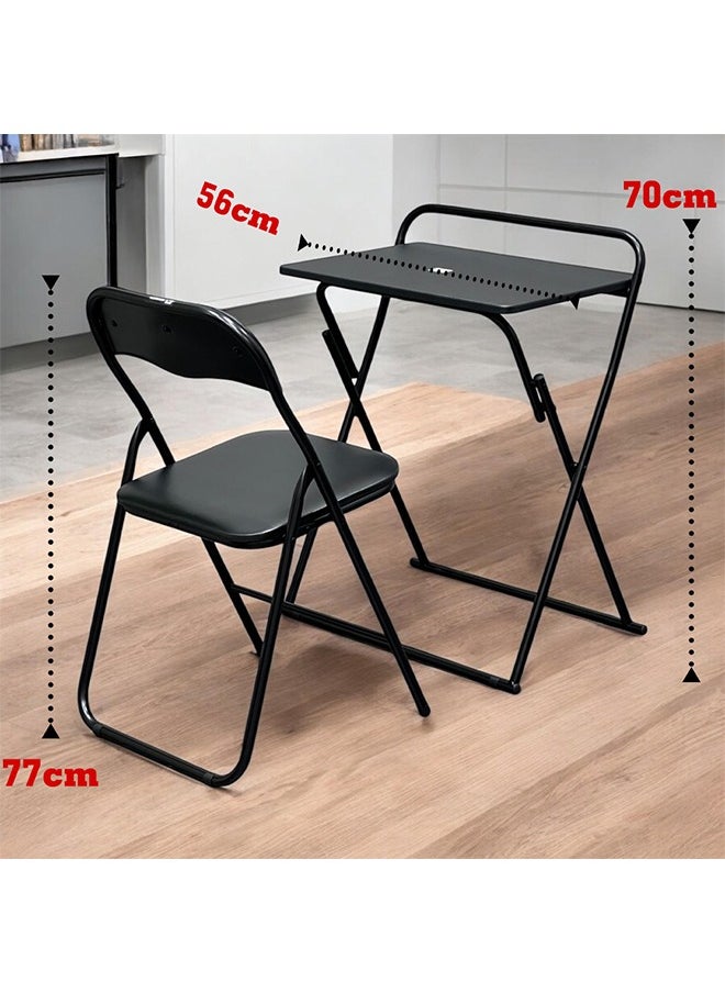 Cady One Folding chair and table made of metal, suitable for indoor and outdoor use.  - Image 2