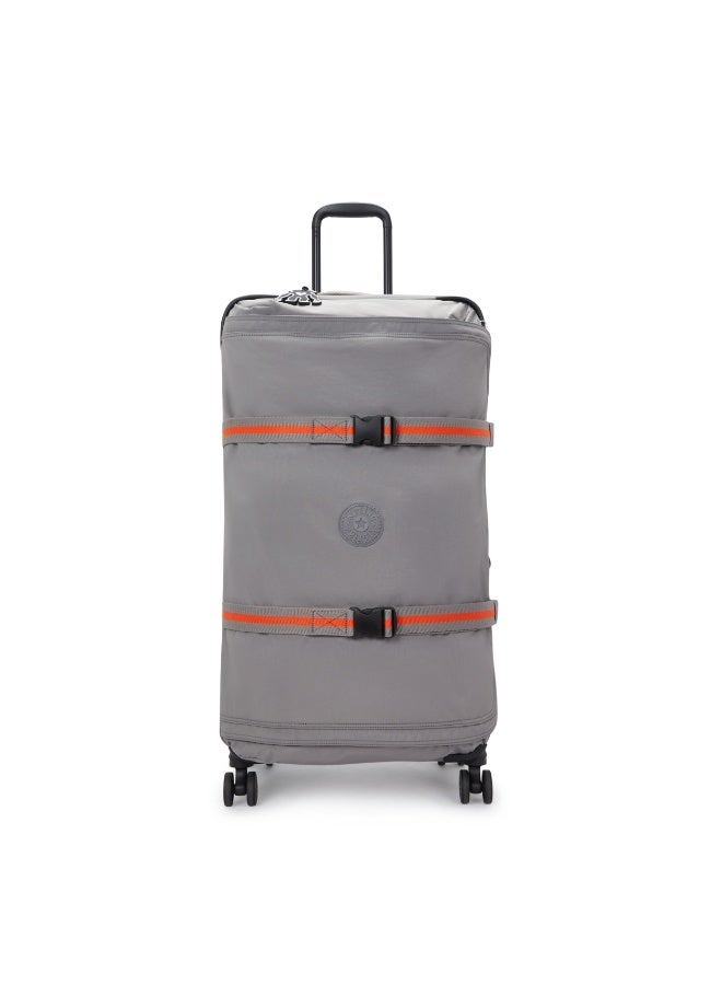 kipling Basic Plus Spontaneous Large 4-Wheeled Suitcase 78cm/30inches, 4.36kg, 101L, Inviting Grey - Image 1