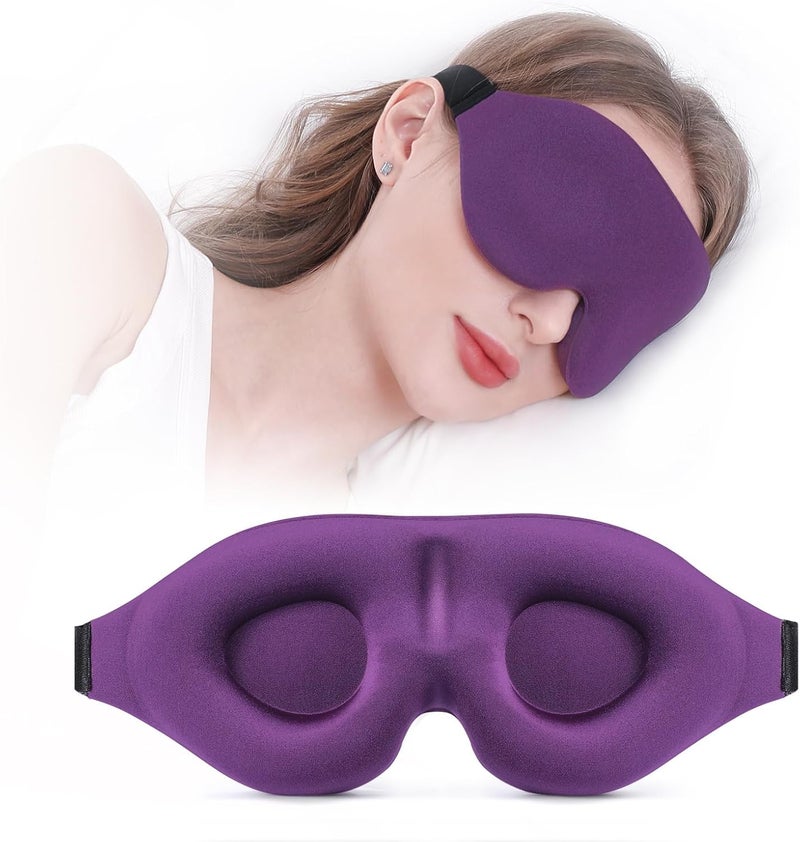 3D Sleeping Eye Mask for Side Sleepers - Complete Light Blocking, Soft and Breathable Eye Cover - Image 1