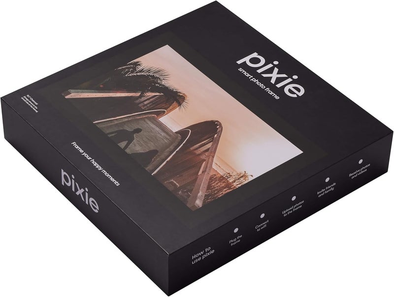 Pixie Smart Digital Photo Frame| WiFi Connected Picture & Video Display, Full HD, TouchScreen 10.1" size, Built-in Speaker, Type-C & Micro SD port, Great Gift for Family, Friends, Parents - Black - Image 3