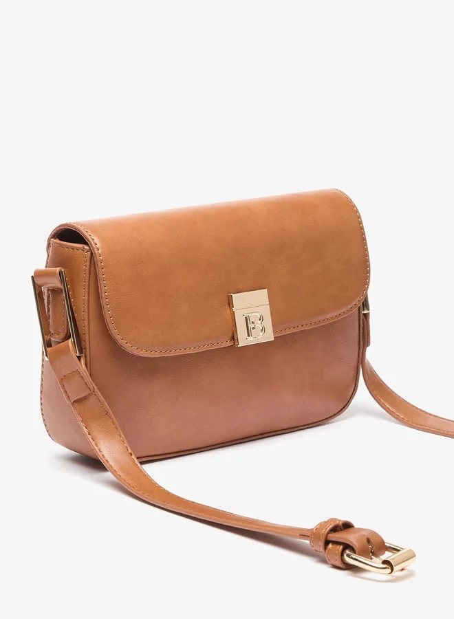 فلورا بيلا من شو إكسبرس Women Solid Crossbody Bag with Adjustable Strap and Magnetic Closure