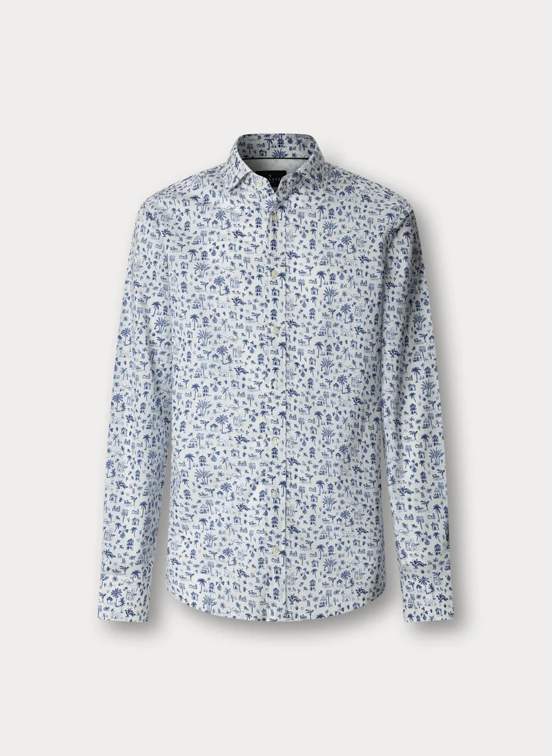 Tailored Fit Island Print Shirt