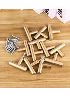 Excefore Alloy Pull Handle Cupboard Cabinet Wardrobe Door Knobs Drawer Pull Handle for Home Bedroom Golden - 12pcs  - Image 2