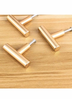 Excefore Alloy Pull Handle Cupboard Cabinet Wardrobe Door Knobs Drawer Pull Handle for Home Bedroom Golden - 12pcs  - Image 3