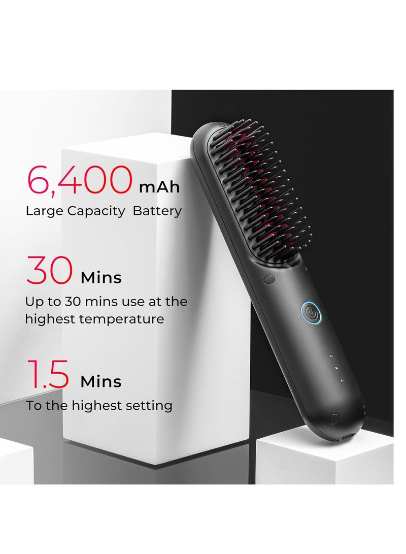 TYMO Porta Cordless Portable Hair Straightening Brush TY.HC120.BK - Black - Image 3