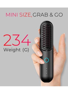 TYMO Porta Cordless Portable Hair Straightening Brush TY.HC120.BK - Black  - Image 4