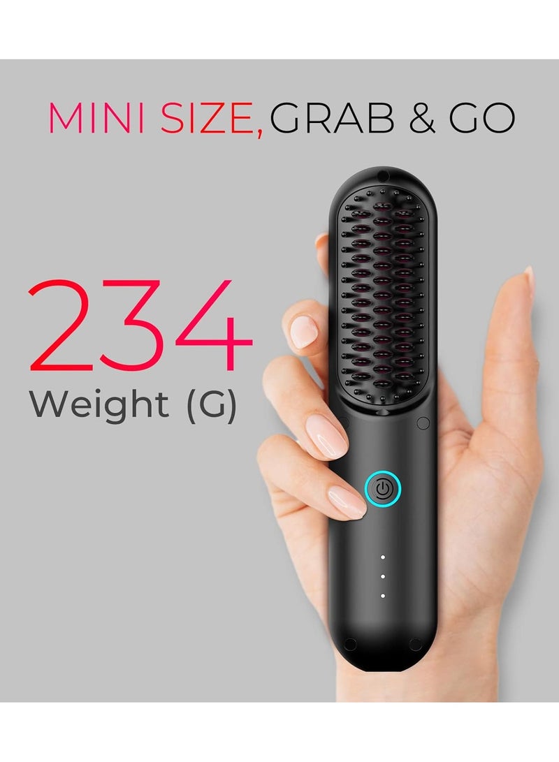 TYMO Porta Cordless Portable Hair Straightening Brush TY.HC120.BK - Black - Image 4