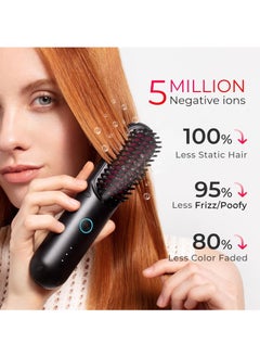 TYMO Porta Cordless Portable Hair Straightening Brush TY.HC120.BK - Black  - Image 2