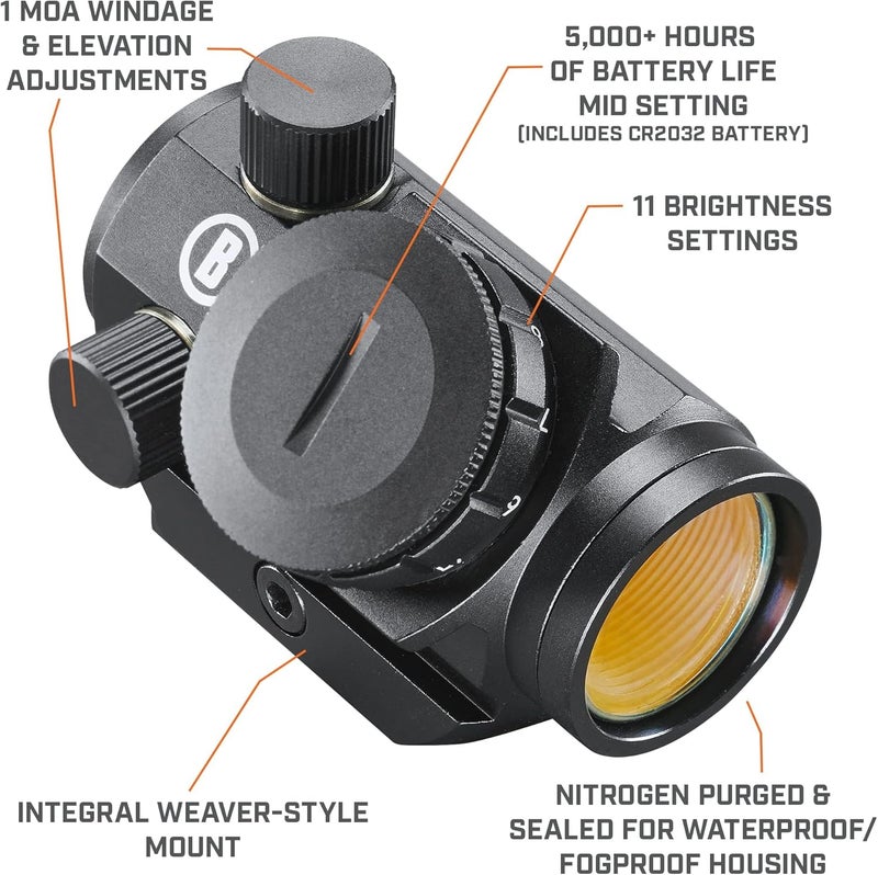 Bushnell Trophy TRS-25 Red Dot Sight Riflescope, 1x20mm, Black - Image 2