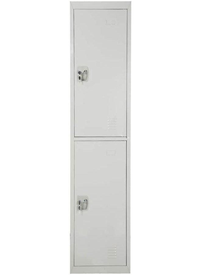 SULSHA - Two Door Metal Steel Locker Steel Cabinet With Keys Grey - Image 1