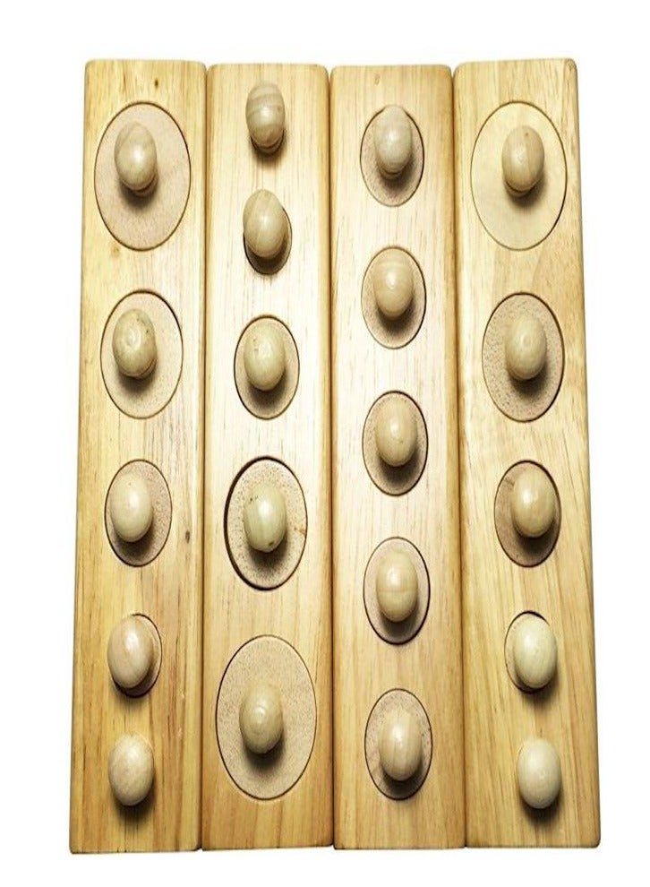 Montessori Wooden Cylinder Socket Family Pack Early Learning Education Toy,Montessori Toy Wooden Sorting Plug-In Game, Educational Toy Cylinder Socket,  Blocks Plug-In Puzzle Insert Cylinder, Early Educational for Children Baby Boys Girls  - Image 3
