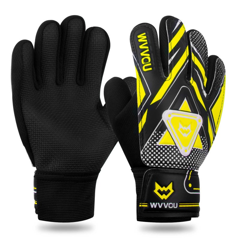 WVVOU Goalkeeper Gloves for Kids Youth, Soccer Goalie Gloves with Double Protection, Anti-Slip Soccer Gloves, Super Grip - Image 2