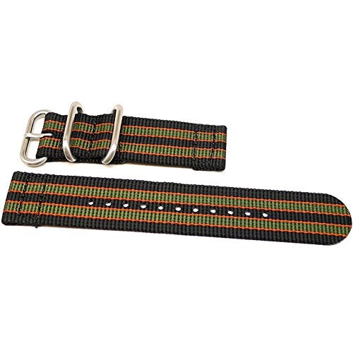 Da Luca Two Piece Ballistic Nylon Watch Strap - Goldfinger (Matte Buckle) : 20mm - Image 5