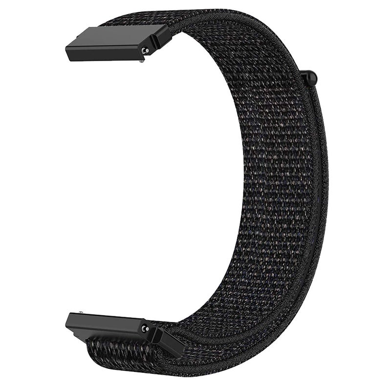 ACM Watch Strap Nylon Soft Loop 20mm Compatible with Samsung Galaxy Watch 4 Classic 42mm Smartwatch Sports Band Black - Image 2