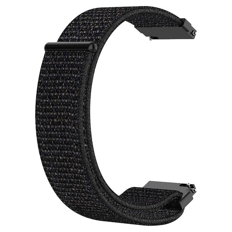 ACM Watch Strap Nylon Soft Loop 20mm Compatible with Samsung Galaxy Watch 4 Classic 42mm Smartwatch Sports Band Black - Image 1