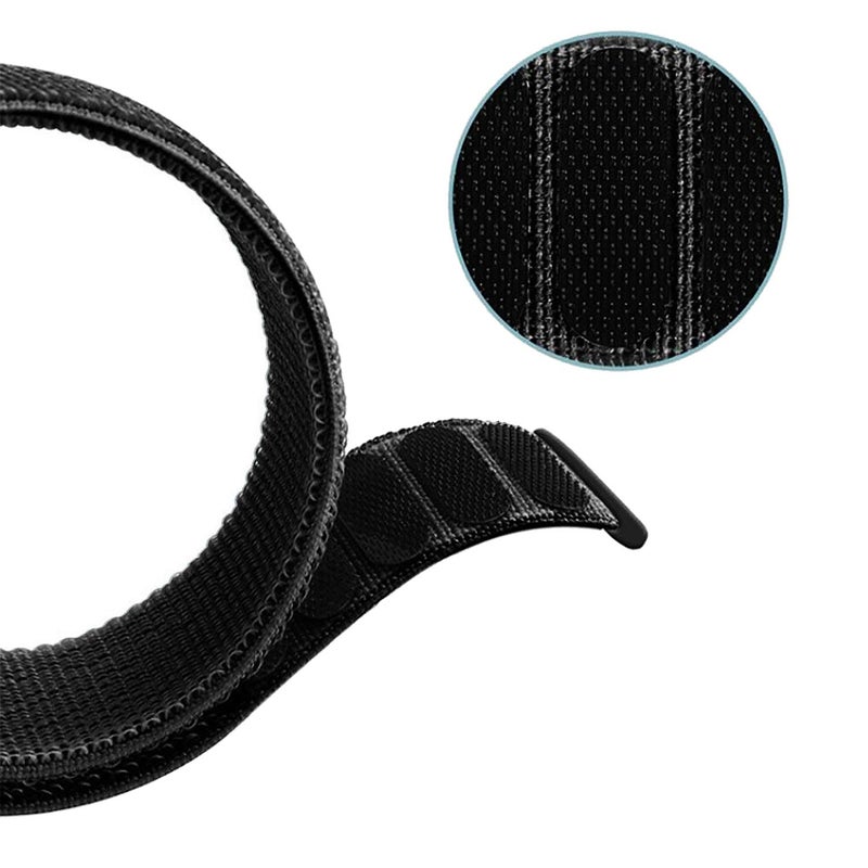 ACM Watch Strap Nylon Soft Loop 20mm Compatible with Samsung Galaxy Watch 4 Classic 42mm Smartwatch Sports Band Black - Image 5