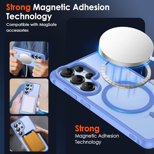 ivoler 3-in-1 Magnetic Case for Samsung Galaxy S26 Ultra 5G 6.9'' with 2 Pack Screen Protector, [MagSafe Compatible] [Military Grade Drop Protection] Slim Translucent Shockproof Phone Cover- Sky Blue - Image 4