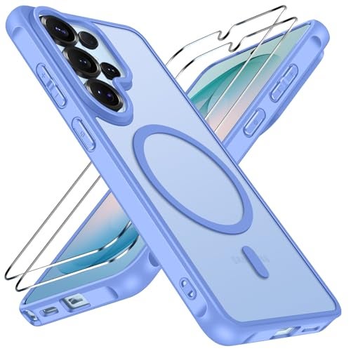 ivoler 3-in-1 Magnetic Case for Samsung Galaxy S26 Ultra 5G 6.9'' with 2 Pack Screen Protector, [MagSafe Compatible] [Military Grade Drop Protection] Slim Translucent Shockproof Phone Cover- Sky Blue - Image 1