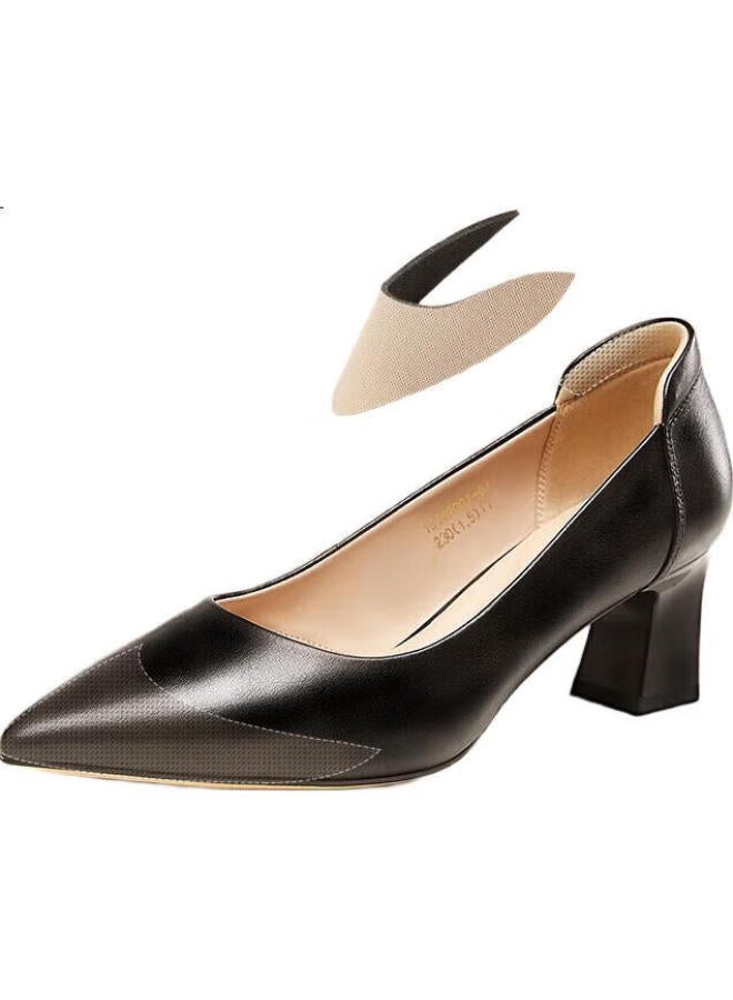 Connell Women'S Elegant Genuine Leather High Heels Shallow Mouth Single Shoes Versatile Commuting Women'S Work Shoes Black Size 40 - Image 3