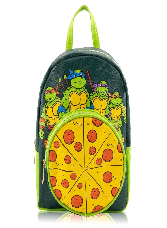 Fast Forward Teenage Mutant Ninja Turtles Backpack for Boys, Girls, Women, Men, Unisex | Cute PU Leather 10" Mini Backpack Purse Shoulder Purse | Teenage Mutant Ninja Turtles Bag and Accessories - Image 1