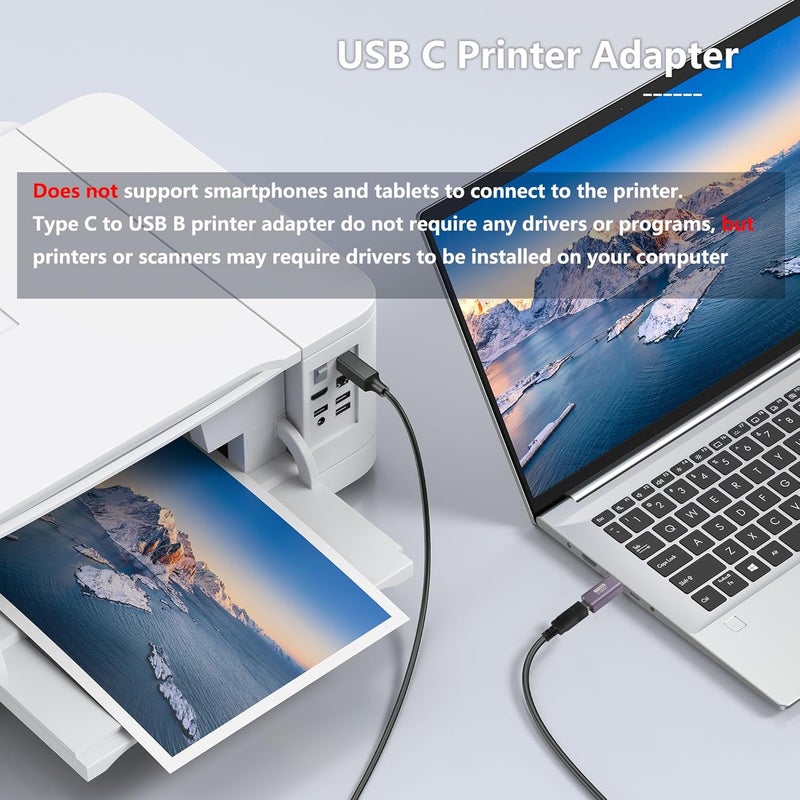 SinLoon محول USB C إلى USB B من SinLoon - عبوة 2 - Image 3