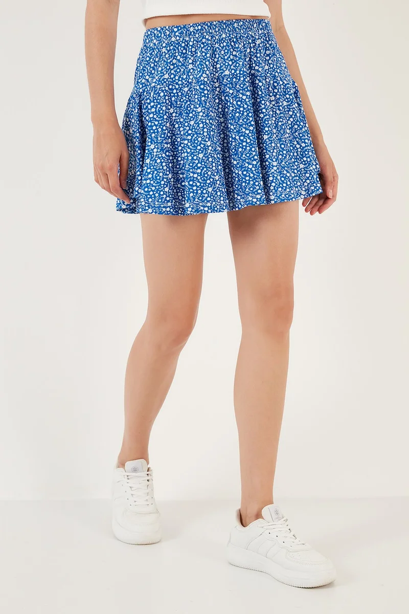 Lela Floral Elastic Waist Short Skirt Women's Skirt 5864024