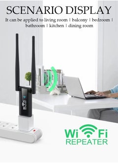 DUNISO مكررات لاسلكية USB 300Mbps 2.4G موسع إشارة واي فاي معززات إشارات معززات إنترنت لاسلكية منزلية داخلية مكررات إشارات مكبر  - Image 3