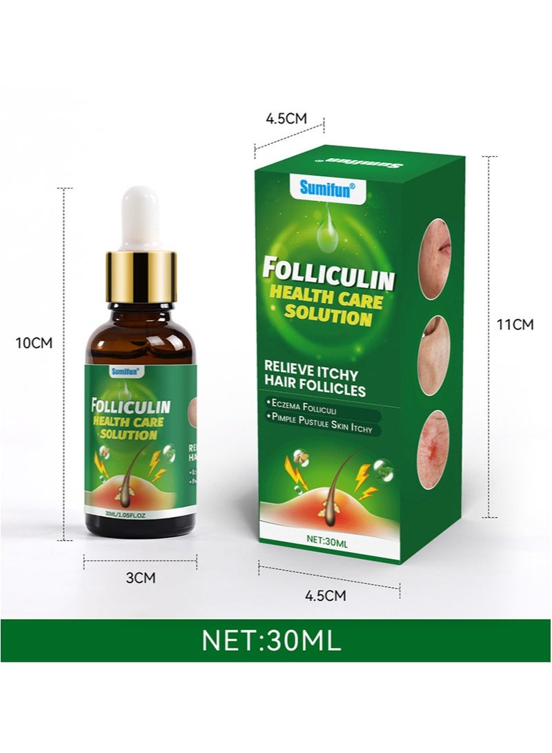 سوميفون محلول فوليكولين للرعاية الصحية، لتخفيف حكة بصيلات الشعر، ومسام الاختراق العميقة، ومنع نمو البكتيريا والعناية اللطيفة بالبشرة، ومناسب للأكزيما وبصيلات الشعر والحطاطات والبثور وحكة الجلد (30 مل) - Image 2