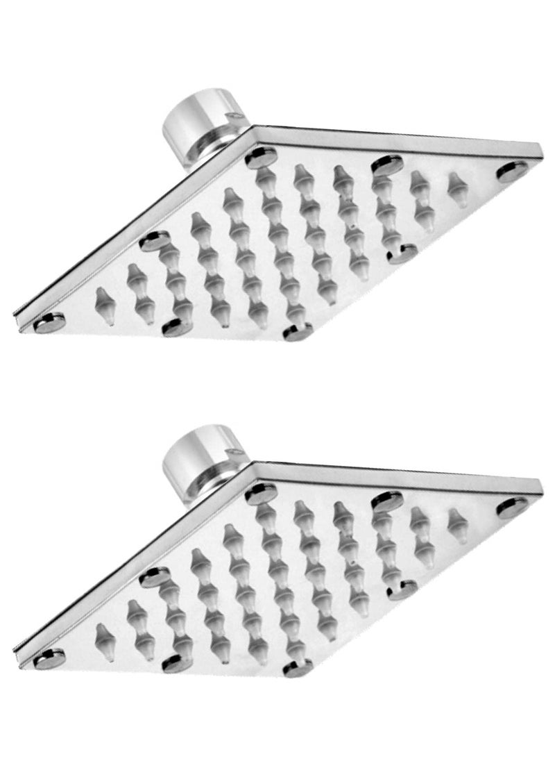 Drizzle Drizzle 4x4 Inch Sandwich Rainfall Overhead Shower Without Arm - Set of 2 Pieces 