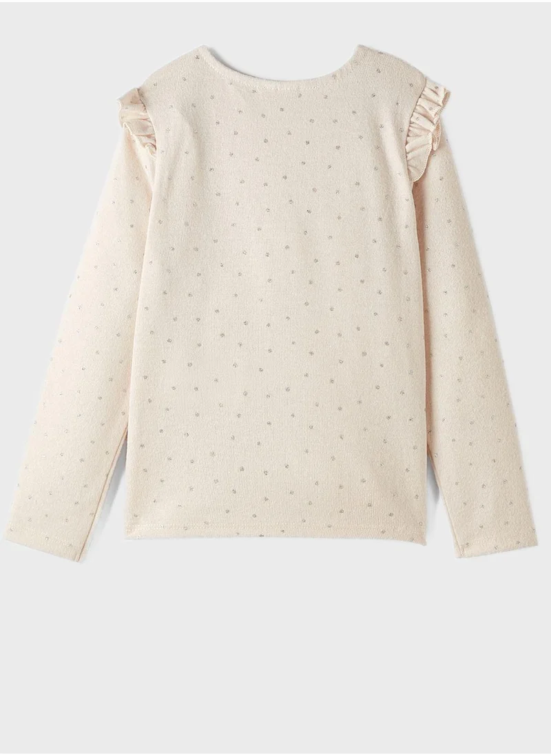 JUNE Kids Glitter Soft Texture Top