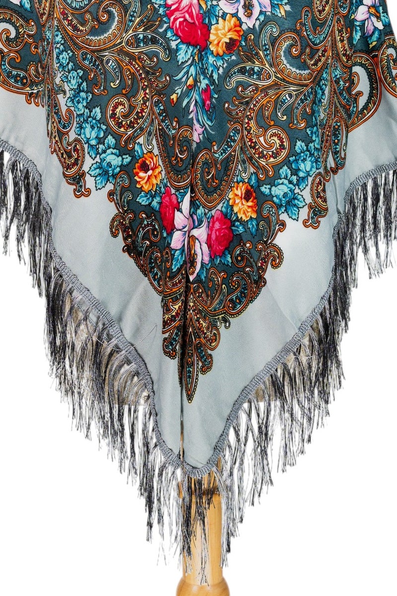 دىدانيالا شال نسائي قطني بشراريب من لاريسا بتصميم أوروبي شرقي - Image 3