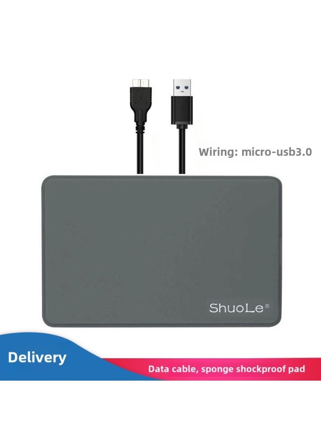 Generic ShuoLe ShuoLe 2.5 "sata Serial USB3.0 High Speed Interface Hard Disk Box SSD External Mobile Hard Disk Box-Color:SL-U25Q7M30 Gray  - Image 1