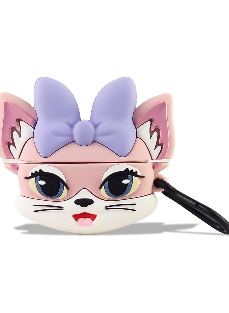 Compatible with AirPods Pro 2nd / 1st Generation Case – Soft Silicone Shockproof Protective Cover for Apple AirPods Pro 2 / 1, New 3D Cute Cartoon Creative Fun Case with Keychain Design