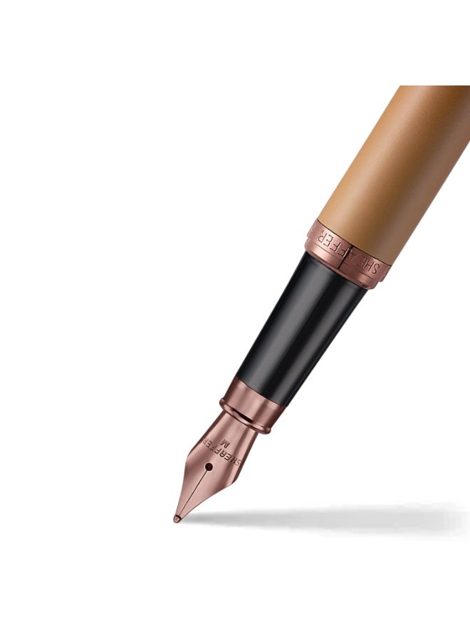 Sheaffer VFM 9428 Coffee Edition Matt Brown Fountain Pen with Regal Brown PVD Trims - Medium - Image 3