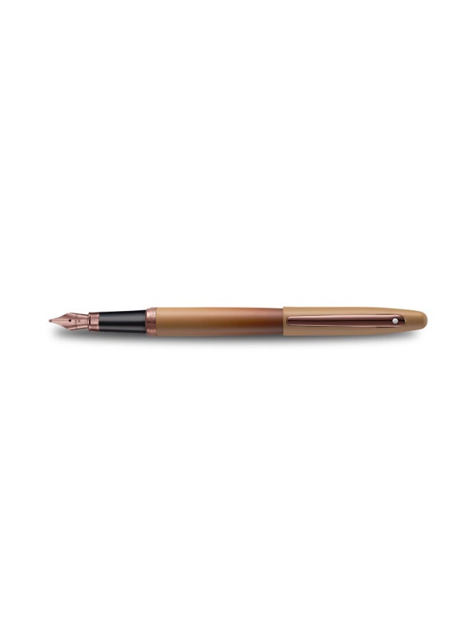 Sheaffer VFM 9428 Coffee Edition Matt Brown Fountain Pen with Regal Brown PVD Trims - Medium - Image 4