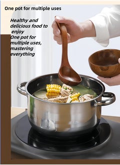 nihao 10-piece Thickened Stainless Steel Cookware Set 18-26 Cm with 5 Steel Pot Lids Cover  - Image 5