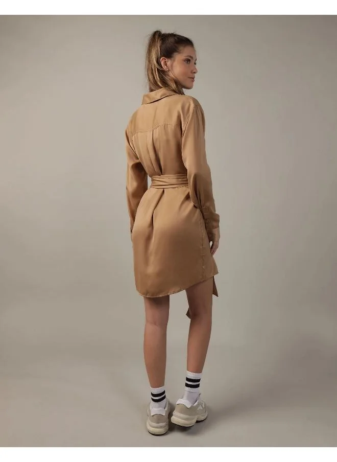 American Eagle Tie Detail Shirt Dress