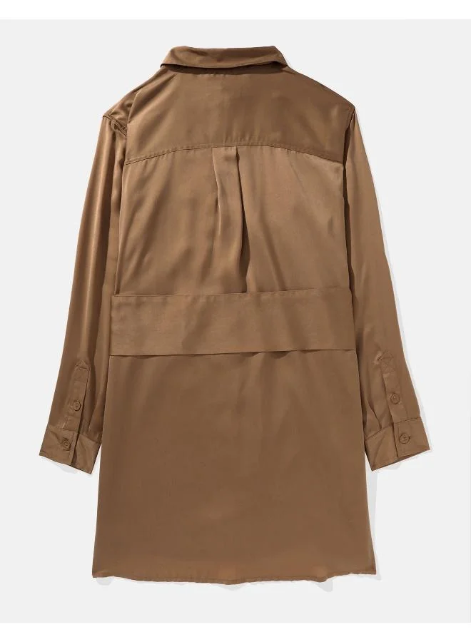 American Eagle Belted Shirt Dress