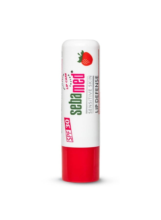 Sebamed Lip defense 4.8gm, Strawberry | SPF 30 |Lip balm for Dry & Chapped lips with natual oil & Vitamin E | UV protection | Dermatologically tested - Image 1