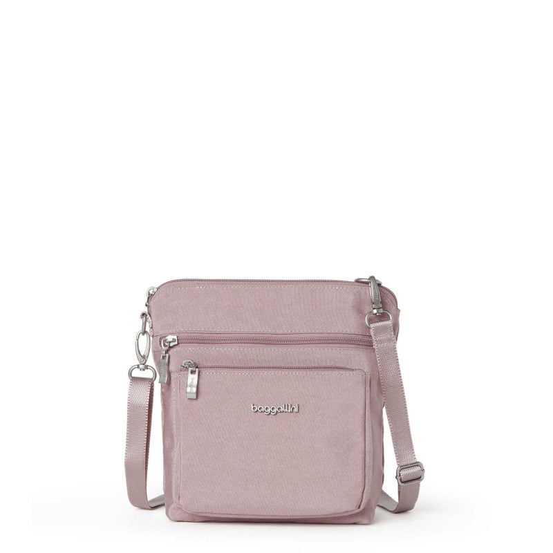 Baggallini Women's Modern Pocket Crossbody, Blush Shimmer - Image 1