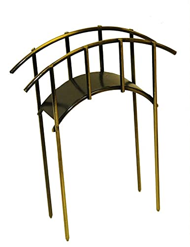 G & F Products MiniGardenn 10030 Fairy Garden Miniature Mini Bridge, Rustic, 4" L x 1.25" W x 2.5" H with 2" Picks - Image 2