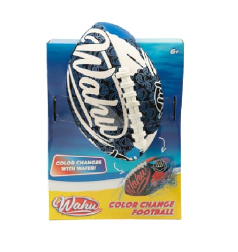 Wahu 100 Waterproof Color Change Beach Football with Real Laces for in and Out of Water Play 9 Outdoor Football for Pool and Beach Games Red - Image 1