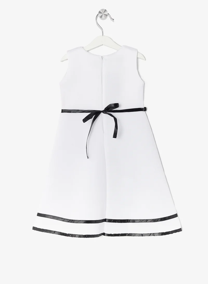 Little Golden Apple Colorblocked A-Line Dress